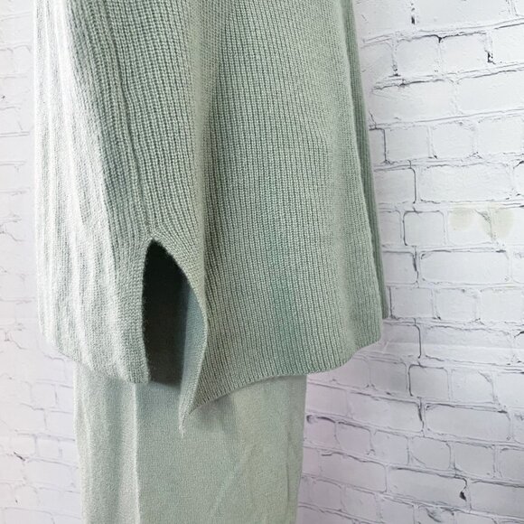 NEW Alice + Olivia Caprice Drop Shoulder Tunic Sweater Wide Leg Knit Pants Sage - Picture 3 of 13